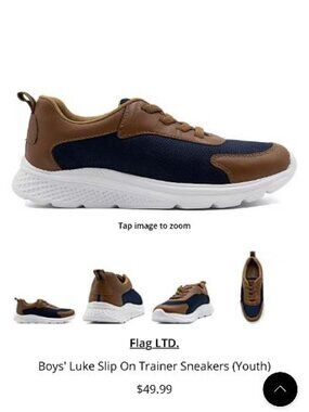 Flag LTD. Boys' Luke Slip on Trainer Sneakers (Youth) SIZE 3